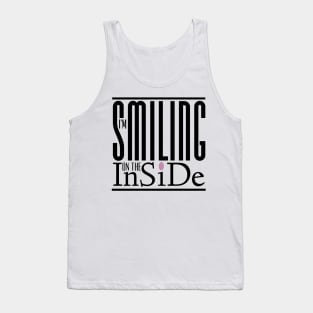 I’m Smiling On The Inside 07black-pinkDot Tank Top